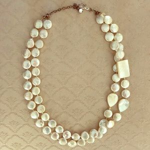 Coin pearl necklace